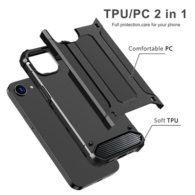 Hybrid Armor case for iPhone 16e / 17e - black — Hurtel
