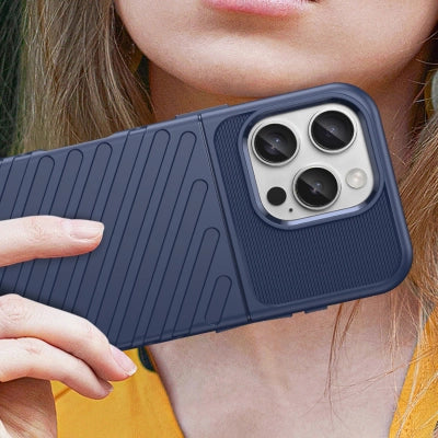 Thunder Case for iPhone 16e / 17e silicone armor cover - blue — Hurtel