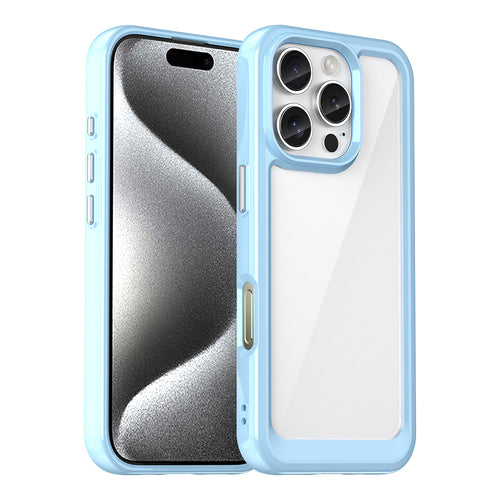 Outer Space Case for iPhone 16e / 17e with Flexible Frame - Blue — Hurtel