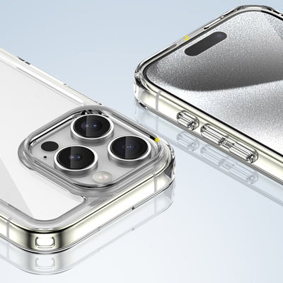 Outer Space Case for iPhone 16e / 17e Cover with Flexible Frame - Transparent — Hurtel