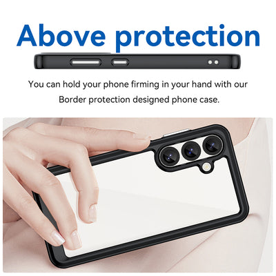 Outer Space Case for Samsung Galaxy S25 Edge Cover with Flexible Frame - Black — Hurtel