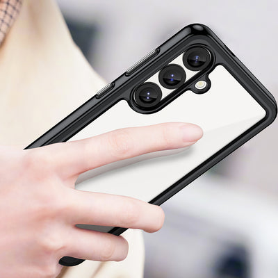 Outer Space Case for Samsung Galaxy S25 Edge Cover with Flexible Frame - Black — Hurtel