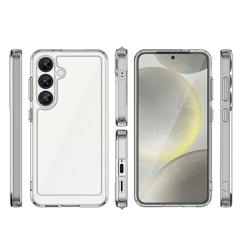 Outer Space Case for Samsung Galaxy S25 Edge Cover with Flexible Frame - Transparent — Hurtel