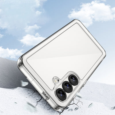 Outer Space Case for Samsung Galaxy S25 Edge Cover with Flexible Frame - Transparent — Hurtel
