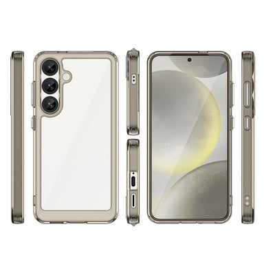 Outer Space Case for Samsung Galaxy S25 Edge Flexible Frame Cover - Translucent, Black — Hurtel
