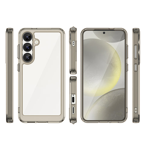 Outer Space Case for Samsung Galaxy S25 Edge Flexible Frame Cover - Translucent, Black — Hurtel