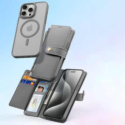 Dux Ducis Lawa Leather Case for iPhone 15 Pro - Gray