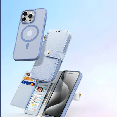 Dux Ducis Lawa Leather Case for iPhone 15 Pro Max - Blue