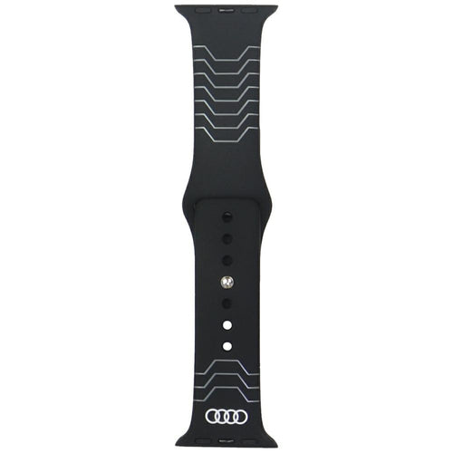 Audi Geometric Pattern Silicone Watch Strap for Apple Watch 40 / 41 / 42 mm - black