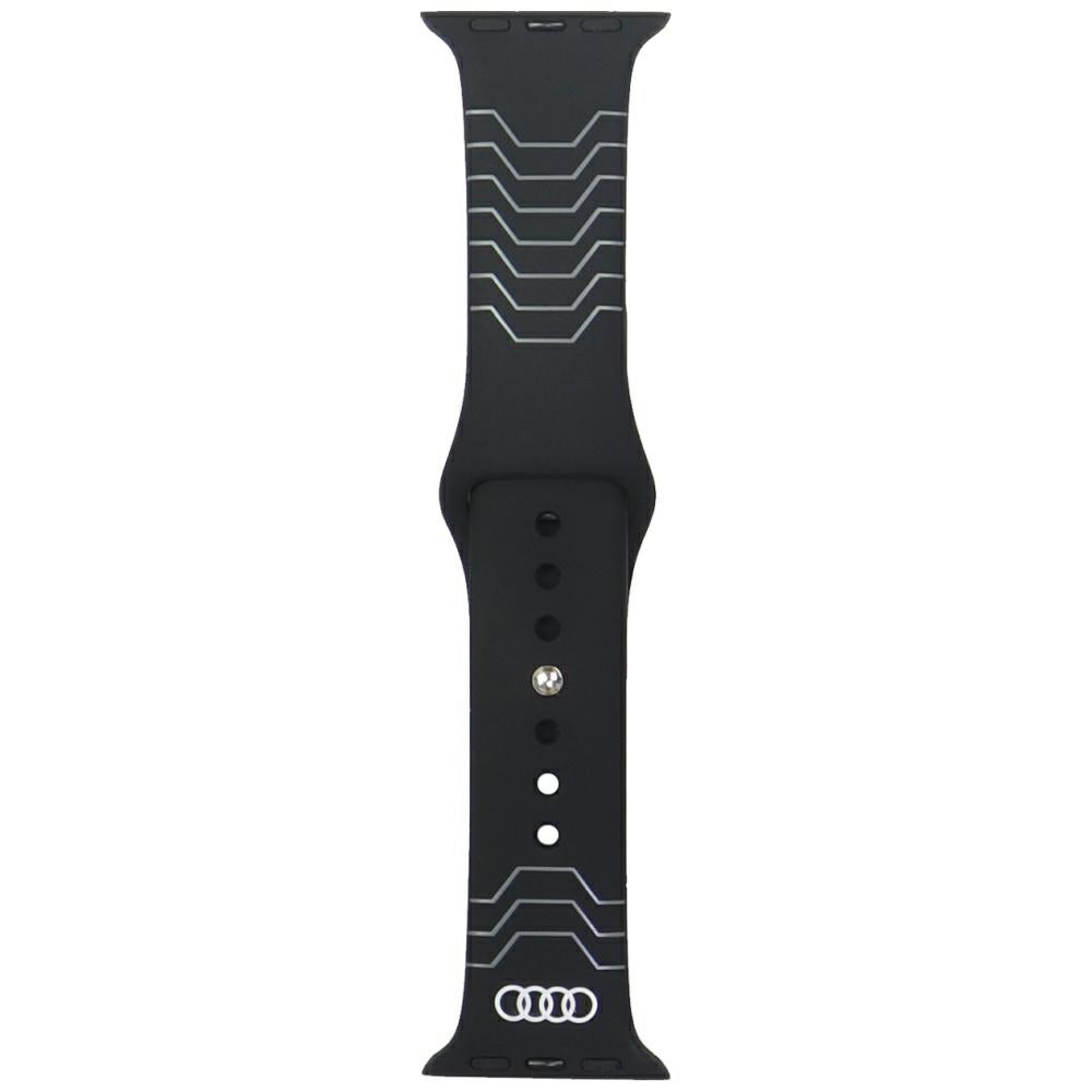 Audi Geometric Pattern Silicone Watch Strap for Apple Watch 40 / 41 / 42 mm - black
