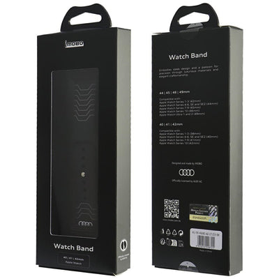 Audi Geometric Pattern Silicone Watch Strap for Apple Watch 40 / 41 / 42 mm - black