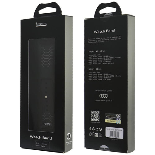 Audi Geometric Pattern Silicone Watch Strap for Apple Watch 40 / 41 / 42 mm - black