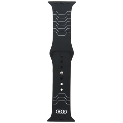 Audi Geometric Pattern Silicone Watch Strap for Apple Watch 44 / 45 / 46 / 49 mm - black