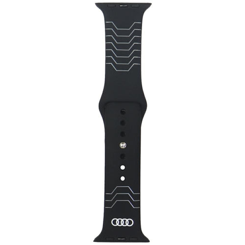 Audi Geometric Pattern Silicone Watch Strap for Apple Watch 44 / 45 / 46 / 49 mm - black