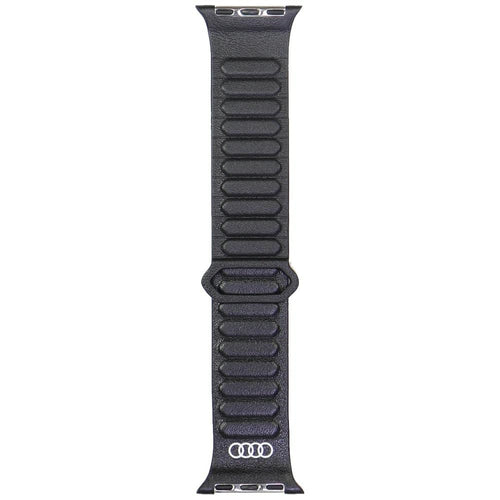 Audi Logo Genuine Leather Magnetic Ring Strap for Apple Watch 40 / 41 / 42 mm - Black