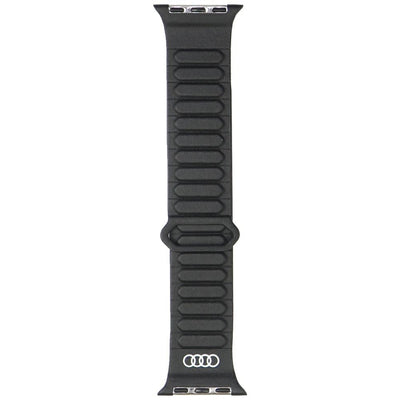 Audi Logo Synthetic Leather Magnetic Ring Strap for Apple Watch 40/41/42 mm - Black