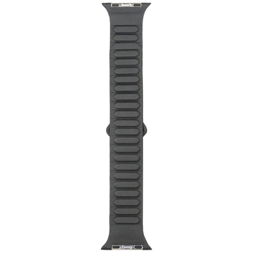 Audi Logo Synthetic Leather Magnetic Ring Strap for Apple Watch 44/45/46/49 mm - Black