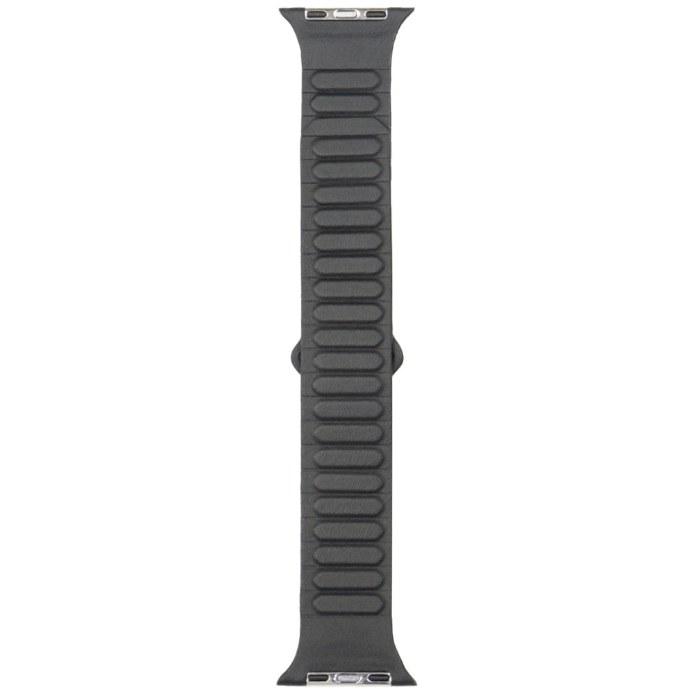 Audi Logo Synthetic Leather Magnetic Ring Strap for Apple Watch 44/45/46/49 mm - Black