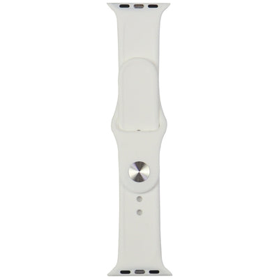 Audi Sport Red Logo Silicone Watch Strap for Apple Watch 40 / 41 / 42 mm - white