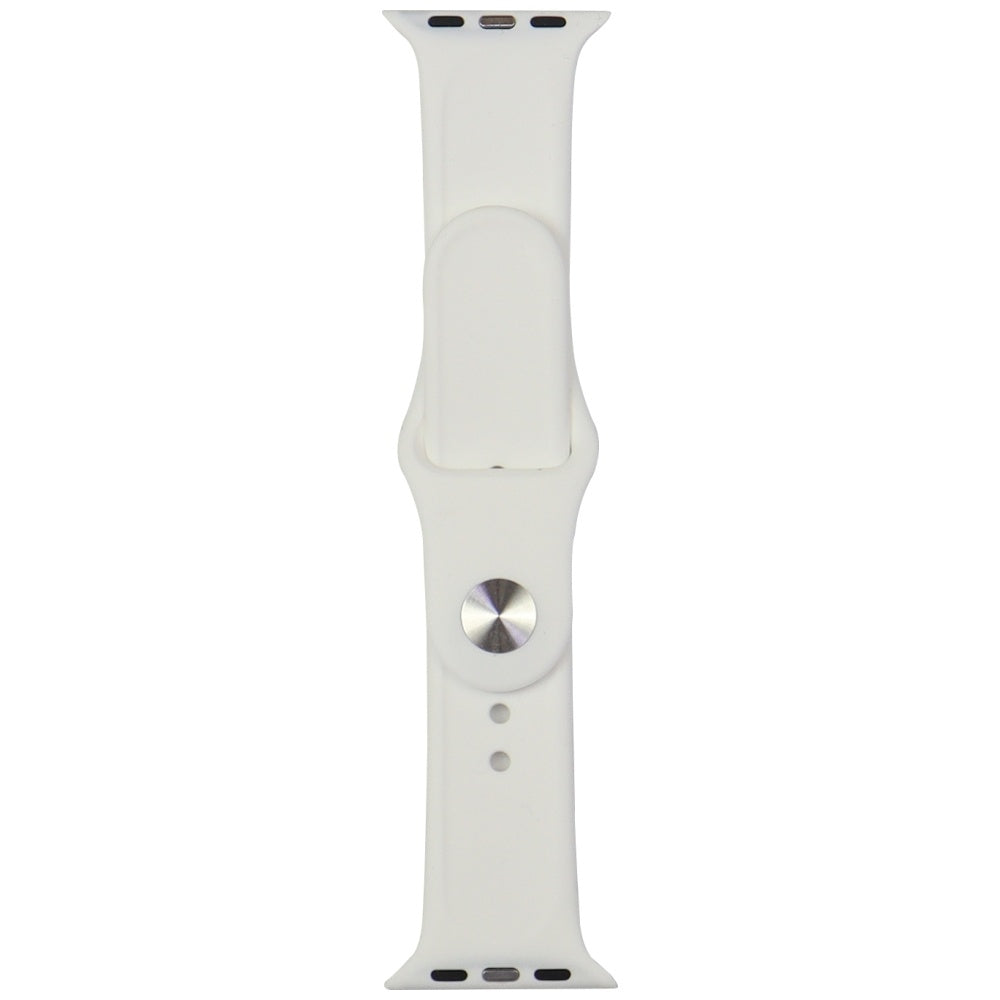 Audi Sport Red Logo Silicone Watch Strap for Apple Watch 40 / 41 / 42 mm - white