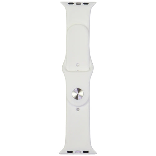 Audi Sport Red Logo Silicone Watch Strap for Apple Watch 44 / 45 / 46 / 49 mm - white