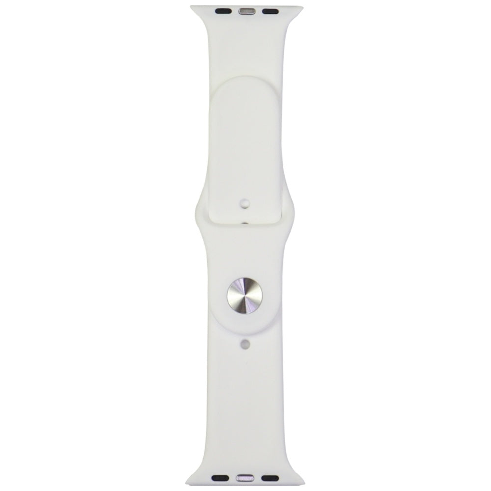 Audi Sport Red Logo Silicone Watch Strap for Apple Watch 44 / 45 / 46 / 49 mm - white