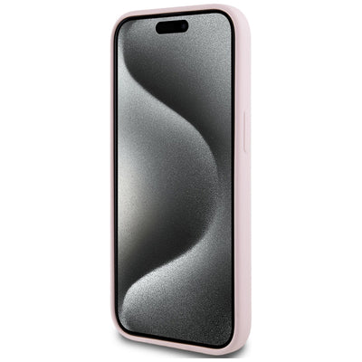 Karl Lagerfeld Silicone Karl&amp;Choupette MagSafe iPhone 15 Case - Pink
