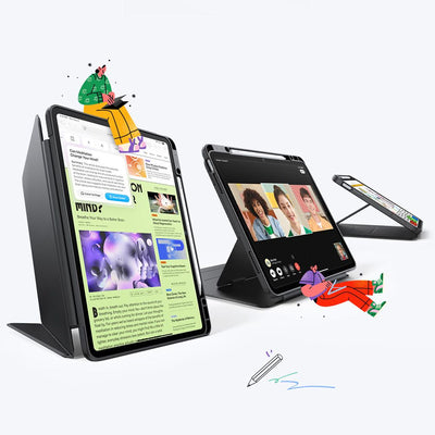 ESR Flip Hybrid Case for iPad Air 13" 1 / 2 (gen.) 2024-2025 - Black