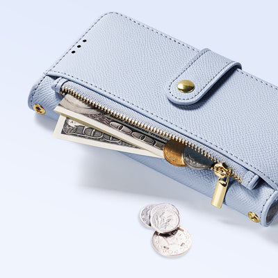 Dux Ducis Lawa iPhone 16e Leather Case with Detachable Magnetic Wallet - Blue