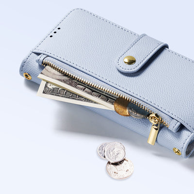 Dux Ducis Lawa Leather Case for iPhone 16 Pro Max with Detachable Magnetic Wallet - Blue
