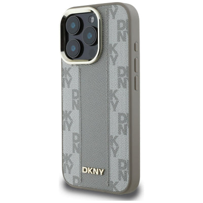 DKNY Checkered Pattern Magsafe iPhone 16 Pro Case - Beige