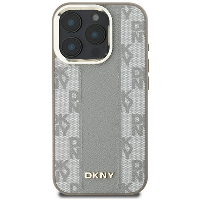 DKNY Checkered Pattern Magsafe iPhone 16 Pro Case - Beige