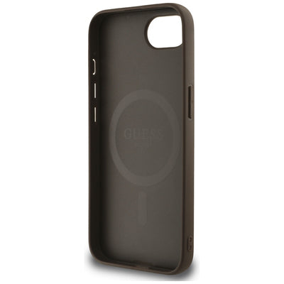 Guess 4G Flowers Print MagSafe case for iPhone 16e - brown