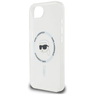 Karl Lagerfeld IML Metal Karl Head MagSafe Case for iPhone 16e White