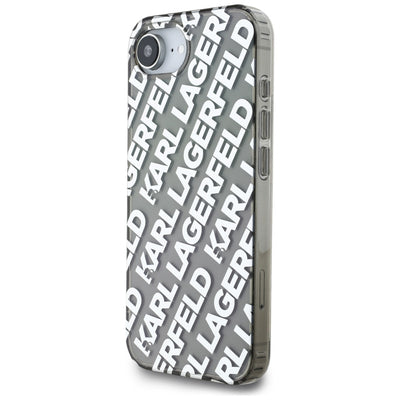 Karl Lagerfeld IML Repeat Logo case for iPhone 16e - silver