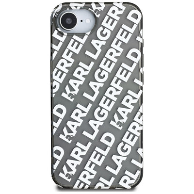 Karl Lagerfeld IML Repeat Logo case for iPhone 16e - silver