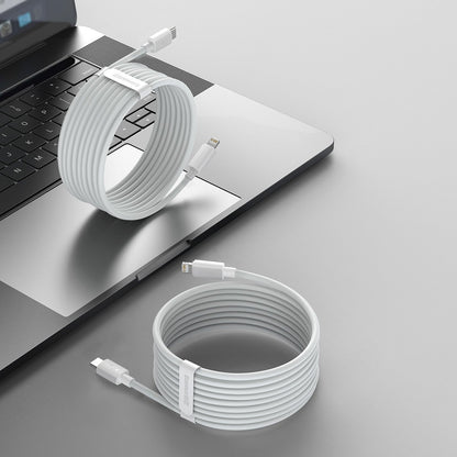 Baseus Simple Wisdom Data Cable Kit USB-C to Lightning PD 20W (2PCS/Set) 1.5m White - Product Image 6