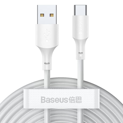 Baseus Simple Wisdom Data Cable Kit USB to Type-C 5A (2PCS/Set）1.5m White - Product Image 1
