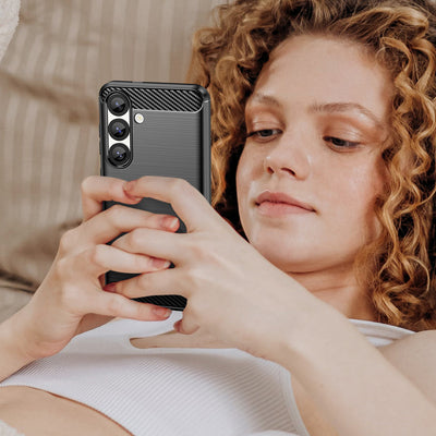 Carbon Case Flexible Silicone for Nothing Phone (3a) Pro - Black — Hurtel