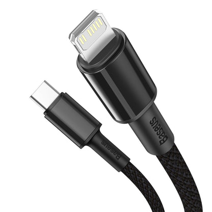Baseus High Density Braided Cable Type-C to Lightning, PD,  20W, 1m (Black) - Product Image 3