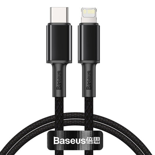 Baseus High Density Braided Cable Type-C to Lightning, PD,  20W, 2m (Black) - Product Image 1