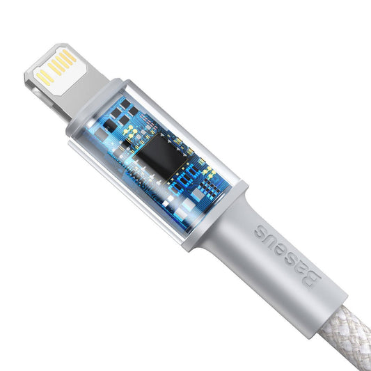 Baseus High Density Braided Cable Type-C to Lightning, PD,  20W, 1m (white) - Product Image 2