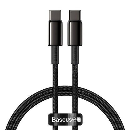 Baseus Tungsten Gold Cable Type-C to Type-C 100W 1m (black) - Product Image 1