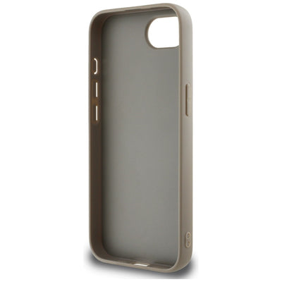 DKNY Repeat Texture Pattern with Tonal Stripe iPhone 16e Case - Beige