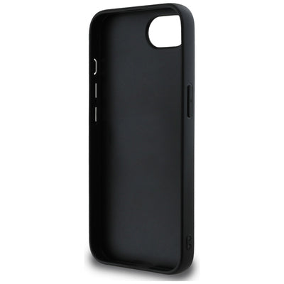 DKNY Repeat Texture Pattern with Tonal Stripe case for iPhone 16e - black