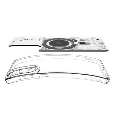 Spigen Ultra Hybrid Mag Case with MagSafe for Samsung Galaxy S25 Edge with Print - Transparent