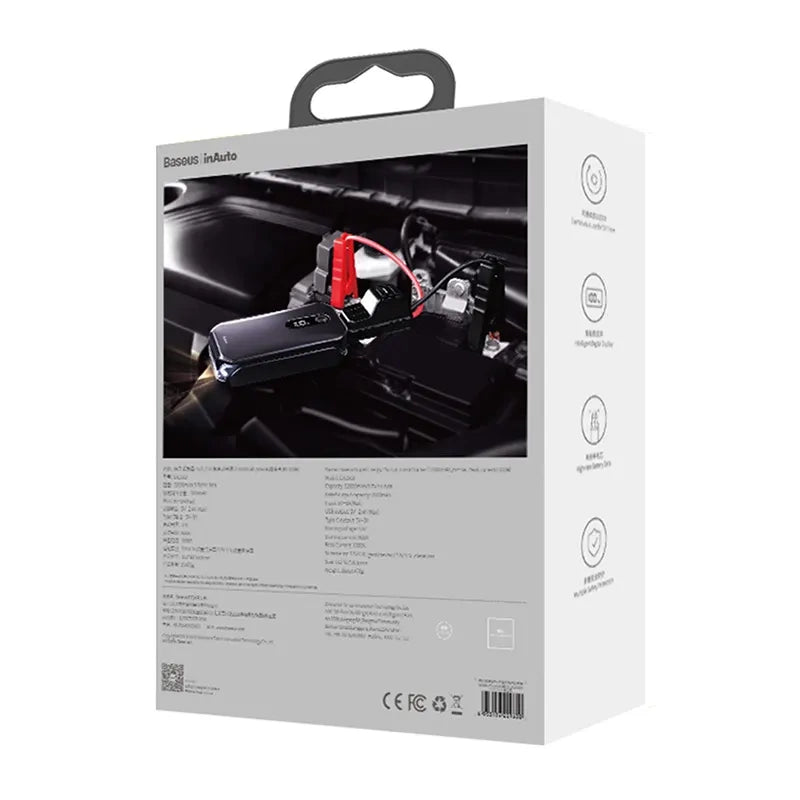 Baseus Super Energy Car Jump Starter 12000mAh, 1000A, USB (black) - Product Image 9