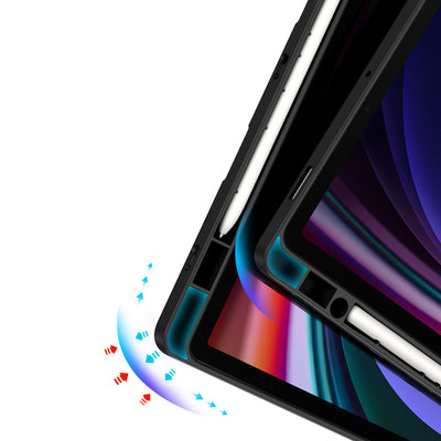 Dux Ducis Magi Case with Stylus Holder for Samsung Galaxy Tab S10 FE/S9/S9 FE - Black