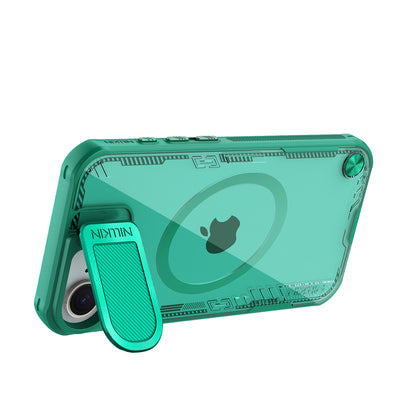 Nillkin Iceblade Prop Magnetic Case with Camera Cover and Stand for iPhone 16e - Green