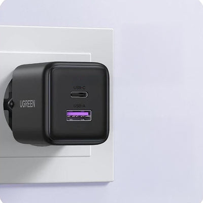Ugreen Nexode N Series X516 30W GaN Wall Charger 1x USB-A 1x USB-C - Gray
